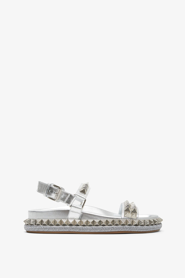 Pyrabizz silver flat sandals