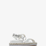 Pyrabizz silver flat sandals