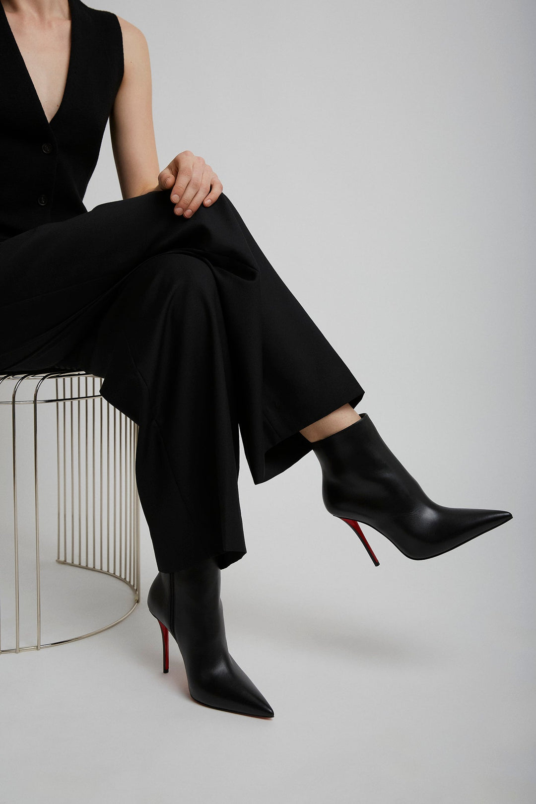 【Christian Louboutin】『Miss Z 100』 black leather boots Christian Louboutin | Miss Z 100 black leather boots | Savannahs