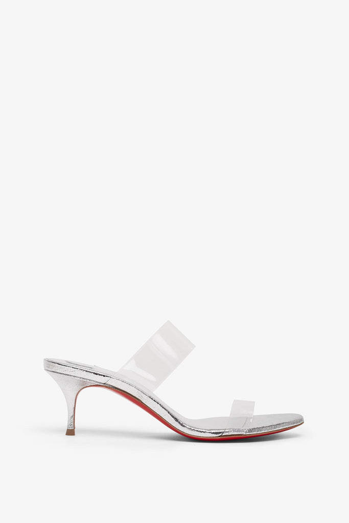 Christian Louboutin | Just Nothing 55 silver sandals | Savannahs