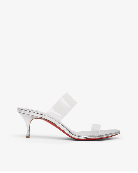 Christian Louboutin | Just Nothing 55 silver sandals | Savannahs