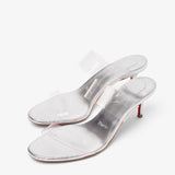 Just Nothing 55 silver sandals