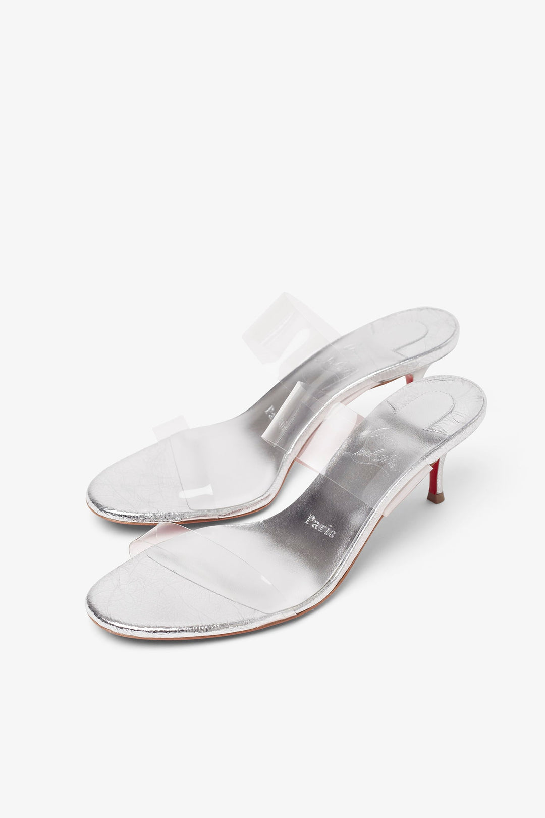 Christian Louboutin | Just Nothing 55 silver sandals | Savannahs