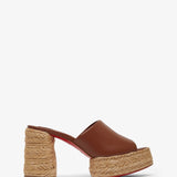 Calakala 85 brown leather espadrilles