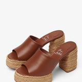Calakala 85 brown leather espadrilles