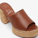 Calakala 85 brown leather espadrilles