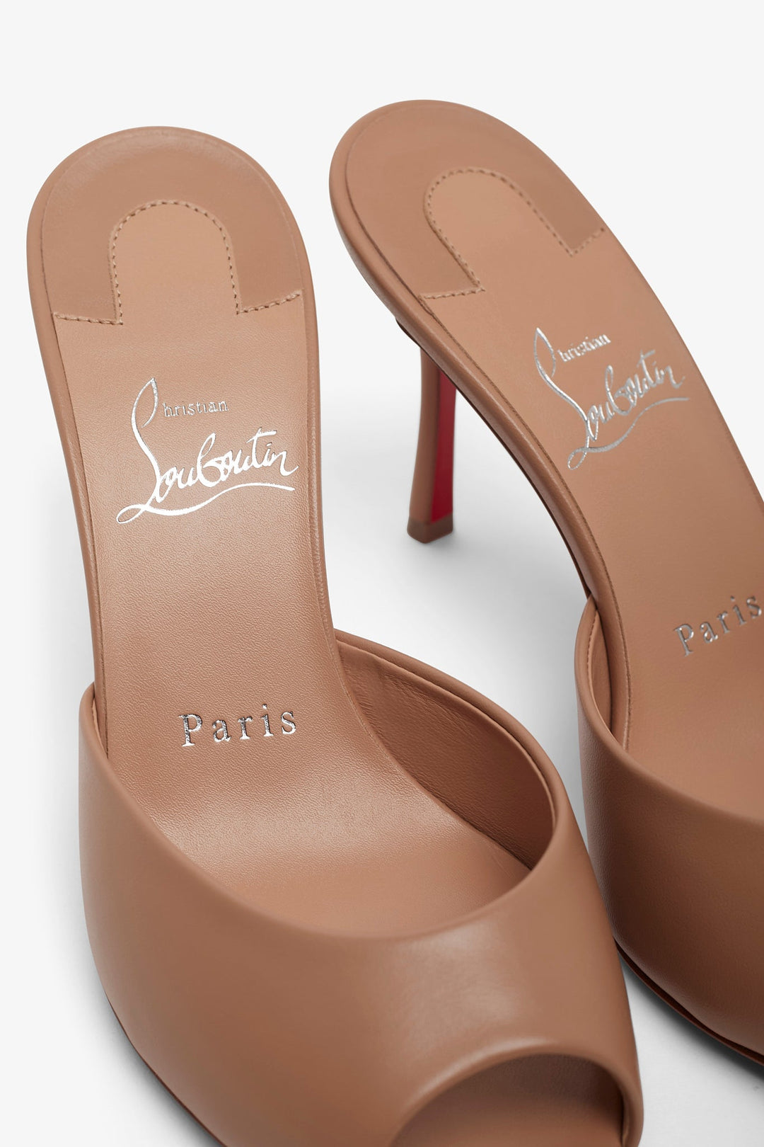 Christian Louboutin | Me Dolly 85 beige leather mules