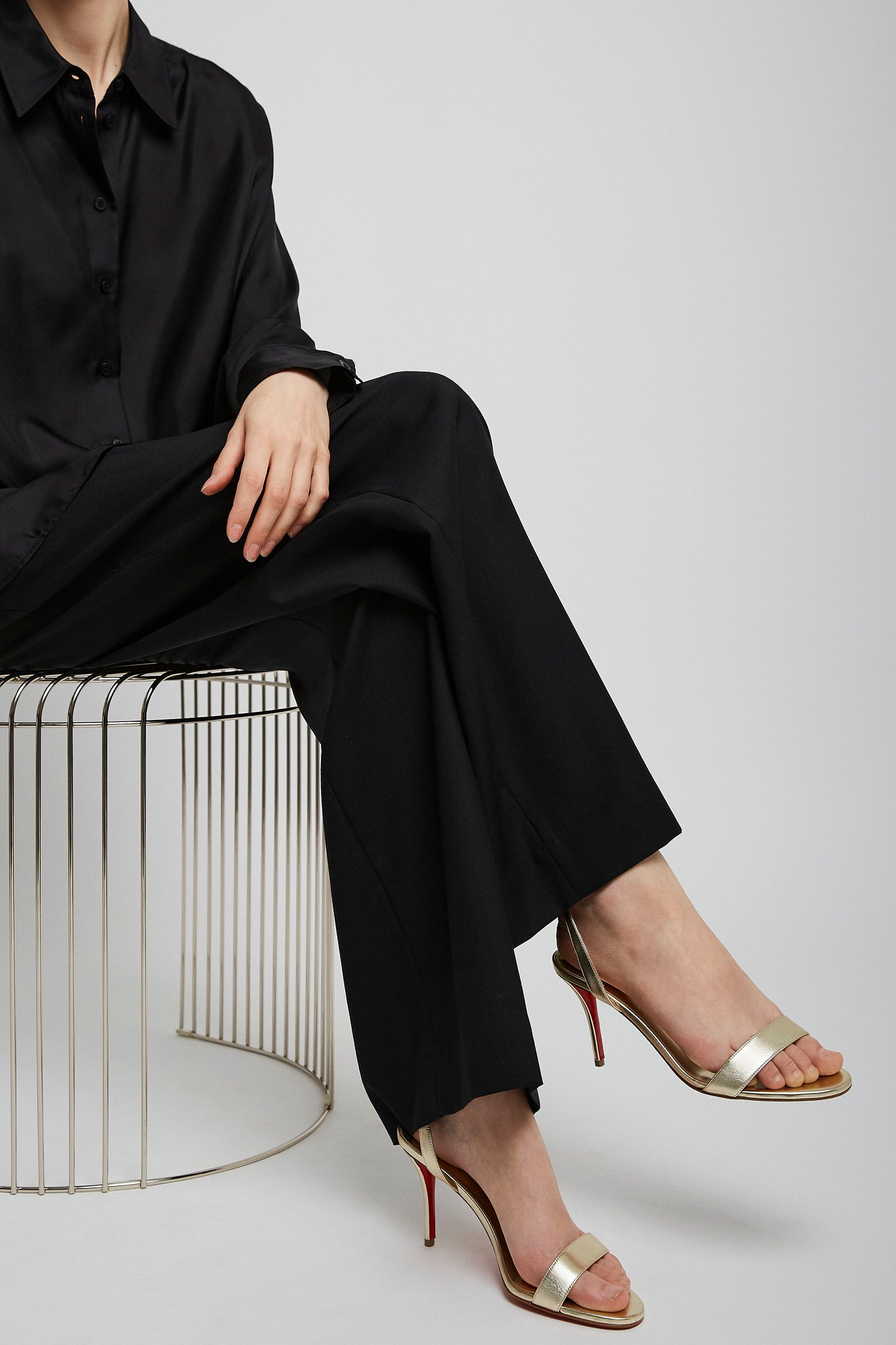 Christian Louboutin | Miss Z 80 gold sandals | Savannahs