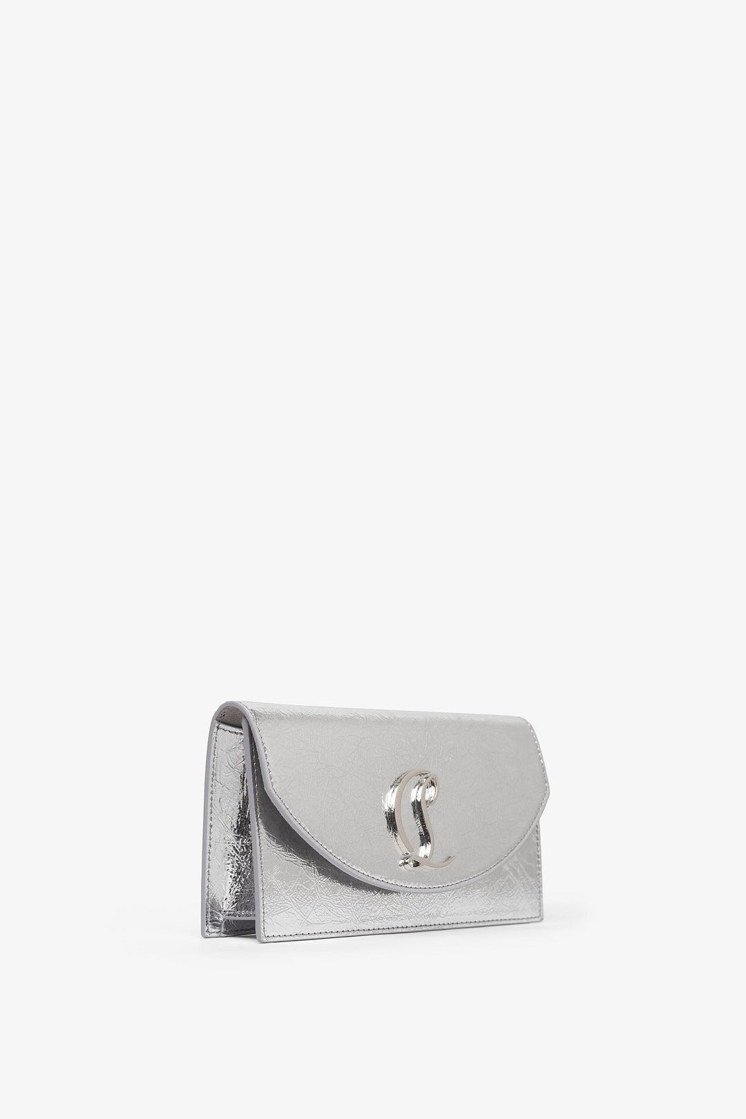 ハンドバッグ Christian Louboutin Loubi54 silver laminated leather clutch Loubi54 - Clutch - Laminated calf leather - Silver