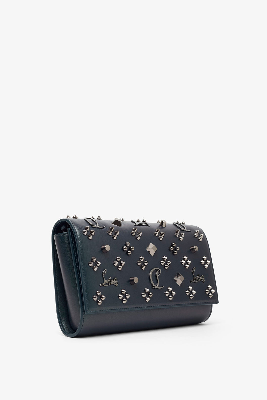 Christian Louboutin | Paloma dark green leather clutch | Savannahs