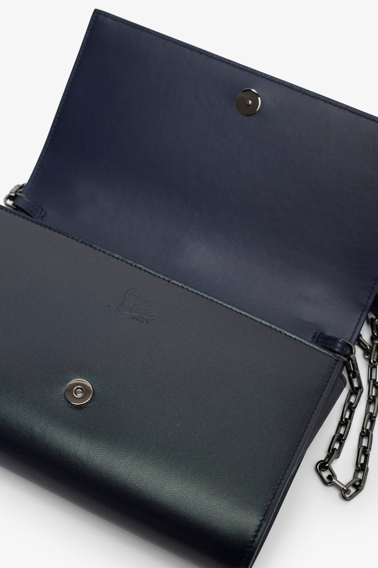 Paloma black leather clutch