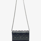 Paloma dark green leather clutch