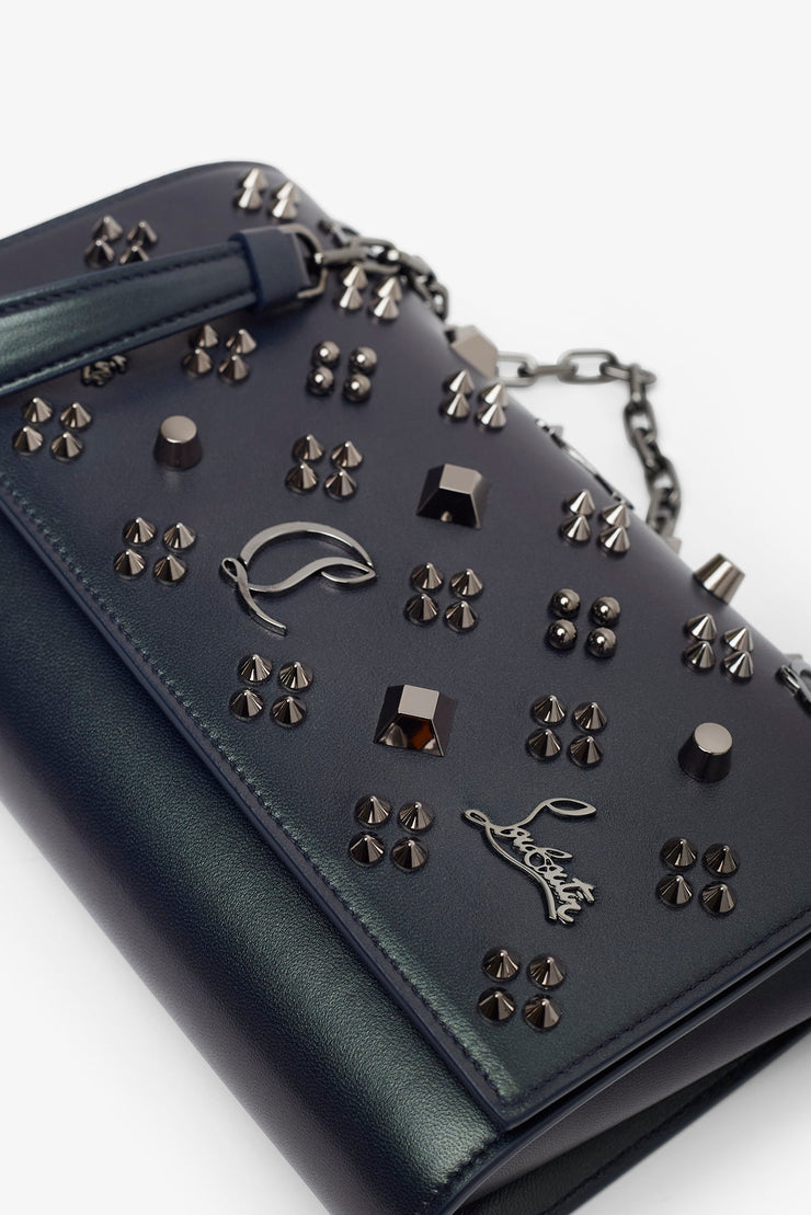 Paloma black leather clutch