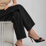 Miss Z 100 black leather mules