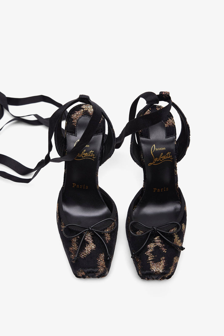 Cassia 100 velvet and lamé pumps