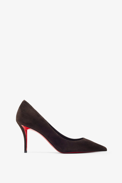 Christian Louboutin | Miss Z 80 brown suede pumps | Savannahs
