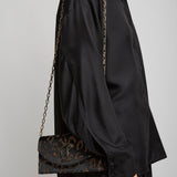 Loubi54 leopard velvet clutch