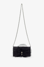 Bettina black bow clutch
