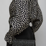 Bettina black strass clutch