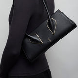 Venus black baguette shoulder bag