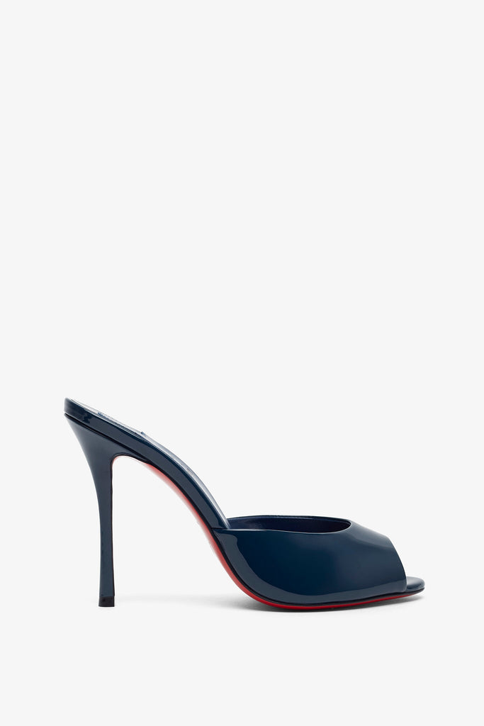 Christian Louboutin | Me Dolly 100 Blue Patent Mules | Savannahs