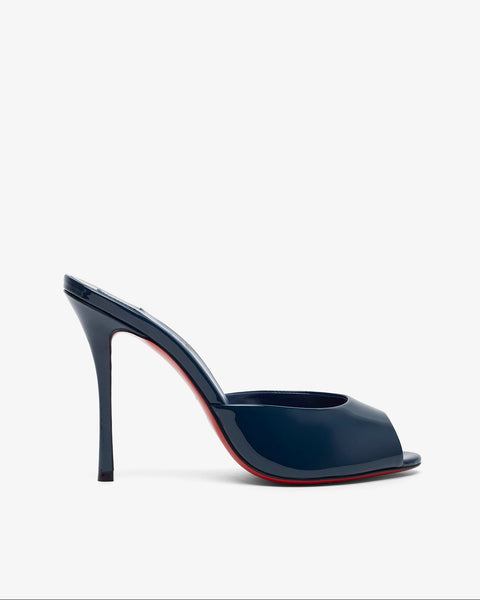 Christian Louboutin | Me Dolly 100 Blue Patent Mules | Savannahs