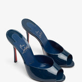 Me Dolly 100 Blue Patent Mules