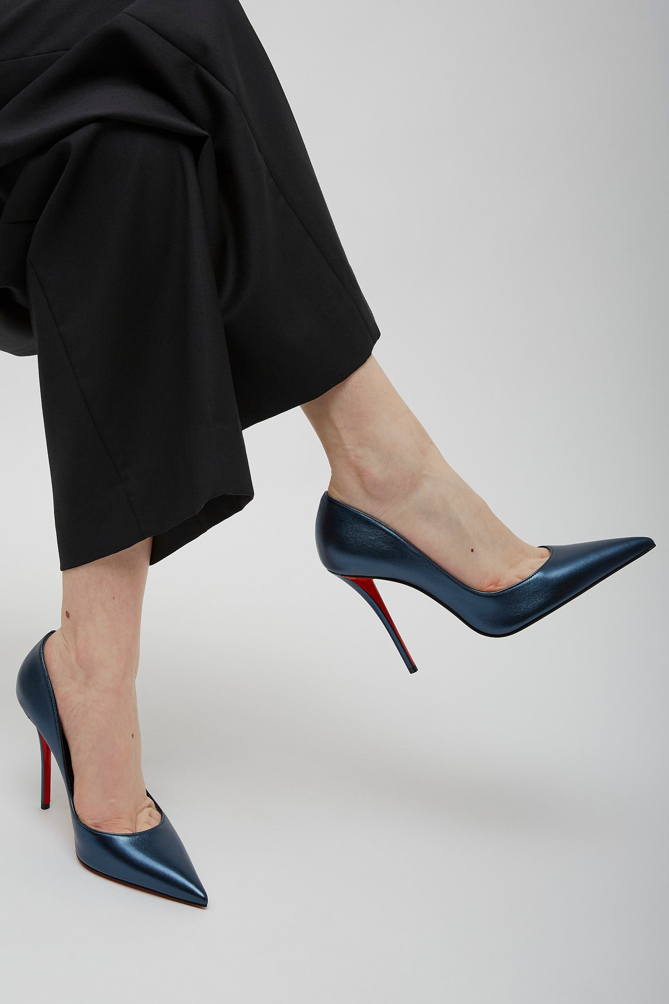 Christian Louboutin | Miss Z 100 Blue Nappa Pumps | Savannahs