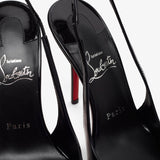 Miss Z 100 black patent slingback pumps