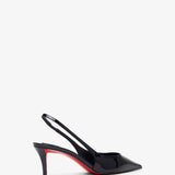 Miss Z 60 Black Patent Slingback Pumps