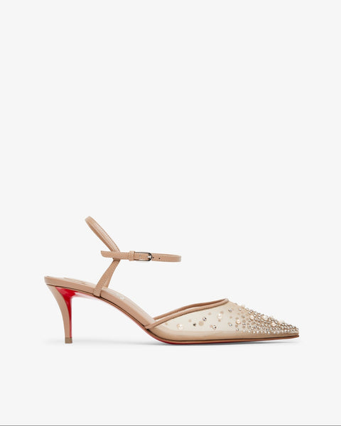 Christian Louboutin | Miss Z 60 Riviera Beige Strass Pumps | Savannahs