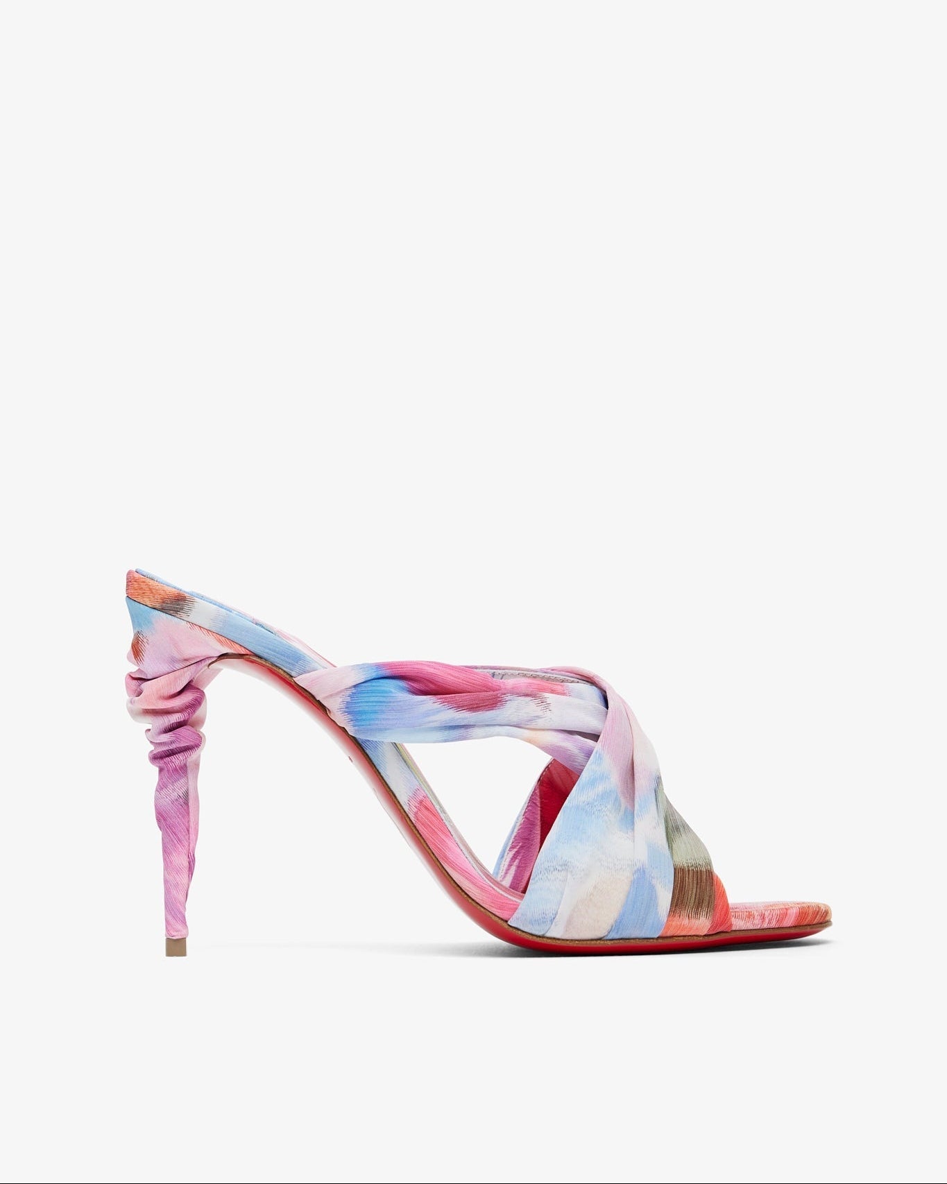 Multicolored sandal on a white background