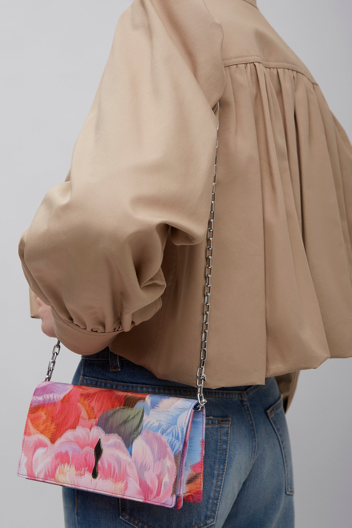 Bettina Flower Satin Clutch