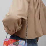 Bettina Flower Satin Clutch
