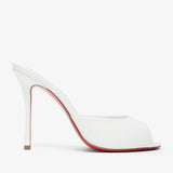 Me Dolly 100 White Patent Mules
