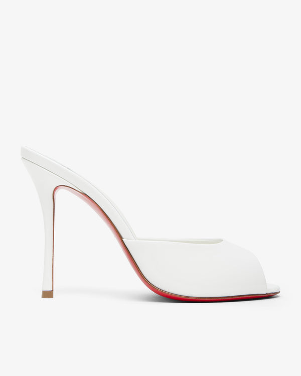 Me Dolly 100 White Patent Mules