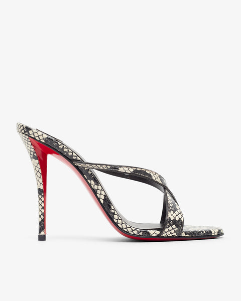 Christian Louboutin | Mulazee Cross 100 Watersnake Mules | Savannahs