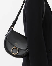 Arlene black leather crossbody bag
