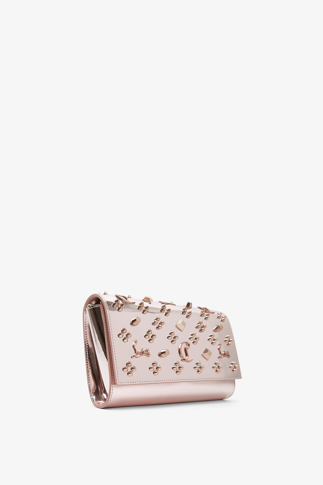 【関税送料込】Christian Louboutin Paloma Clutch Rose Paloma - Clutch - Grained calf leather and spikes