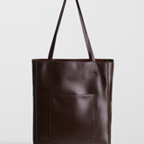 Chocolate brown paper tote