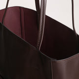 Chocolate brown paper tote