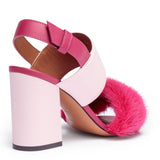 Paris pink mink sandals