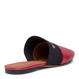 Bedford flat dark red mules