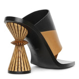Asymmetrical mule sandals