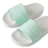 Givenchy Paris rubber aqua sandals