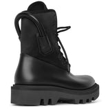 Combat rubber neoprene and satin boots