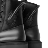 Combat rubber neoprene and satin boots