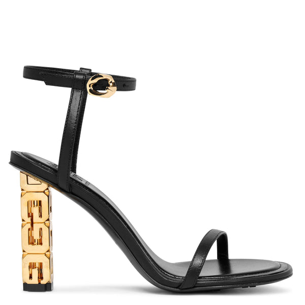 Givenchy | G Cube 85 black leather sandals | Savannahs