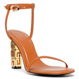 G Cube 85 beige leather sandals