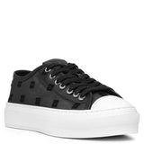 City low black mesh sneakers